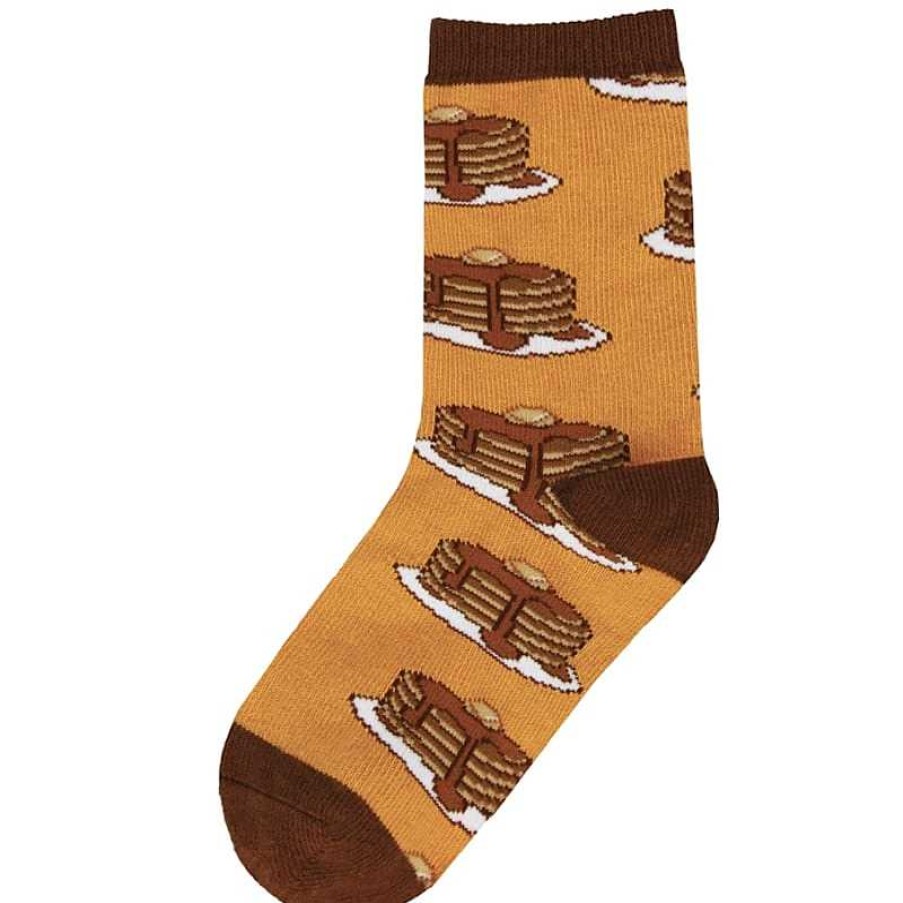 Kids Socksmith | Kids' Socksmith Lil Eric'S Breakfast Crew Socks - Size 4-7 Years - Gold