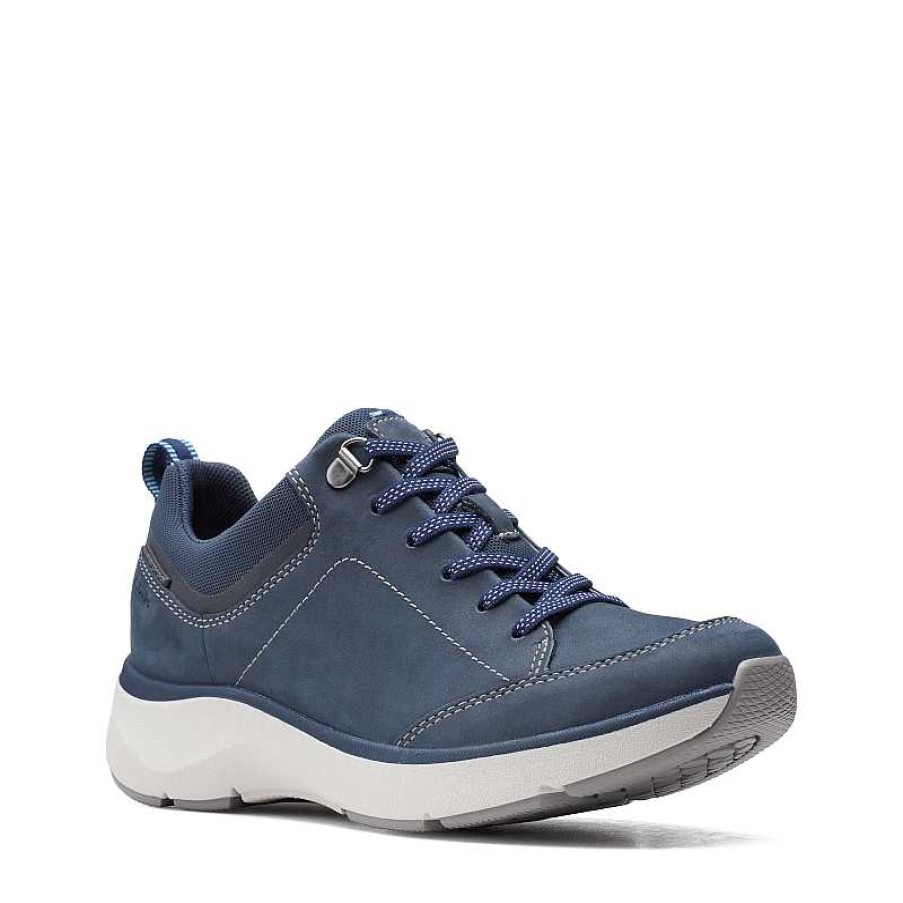 Women Clarks | Womens' Clarks Wave 2.0 Lace - Navy