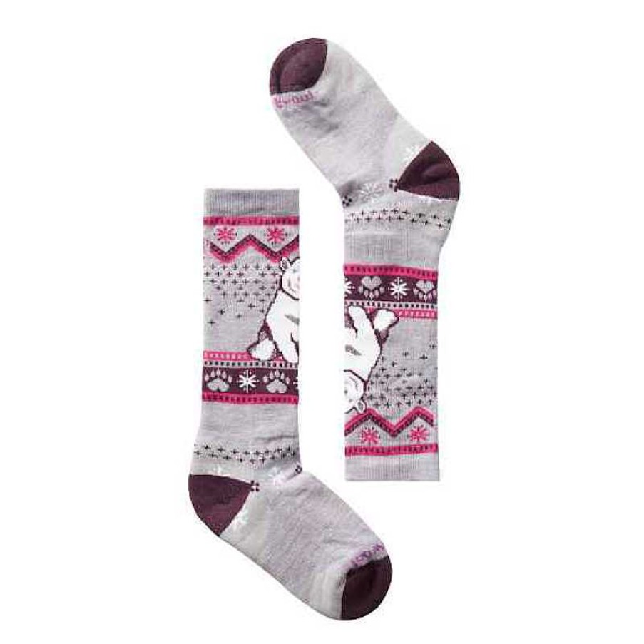 Kids Smartwool | Kids' Smartwool Wintersport Polar Bear Socks- Purple Eclipse