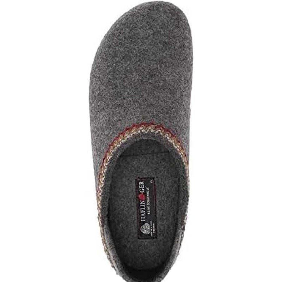 Women Haflinger | Women'S Haflinger Zig Zag Slipper - Grey