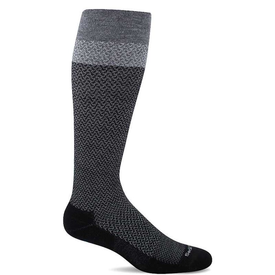 Accessories Sockwell | Sockwell Full Twist Wide Calf Moderate Compression Knee Socks - Black