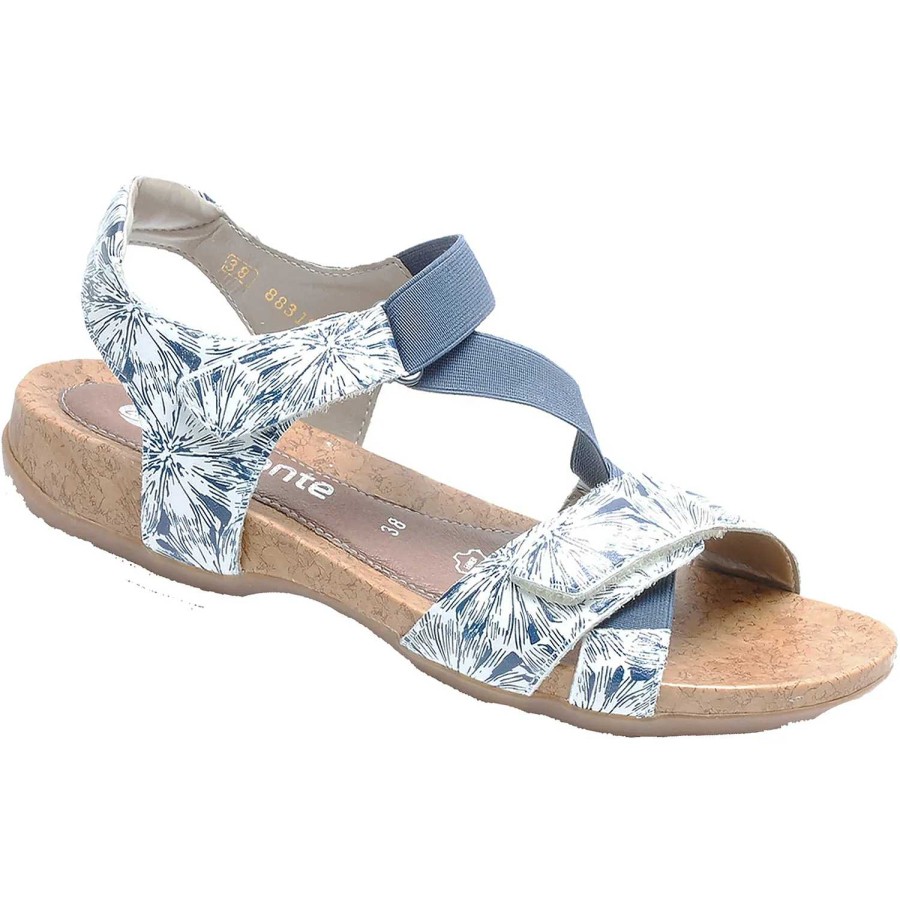 Women Remonte | Women'S Remonte R3257-81 - Weiss/Royal Blau - Euro Sizing