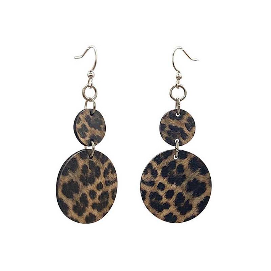 Accessories Green Tree Jewelry | Green Tree Jewelry Leopard Print Earrings