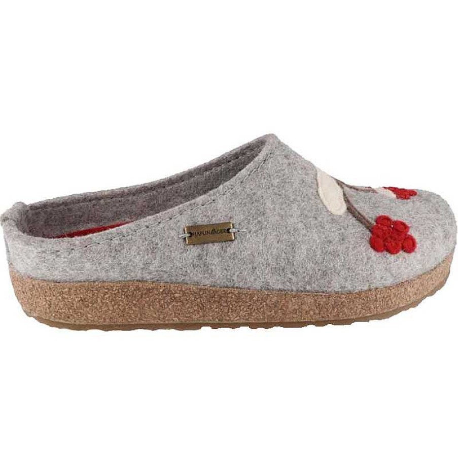 Women Haflinger | Women'S Haflinger Wool Winterbird Slipper - Silver Grey