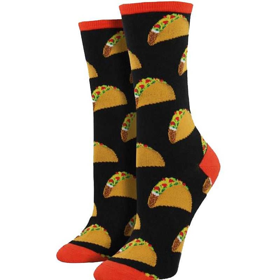 Accessories Socksmith | Socksmith Tacos Crew Socks - Black