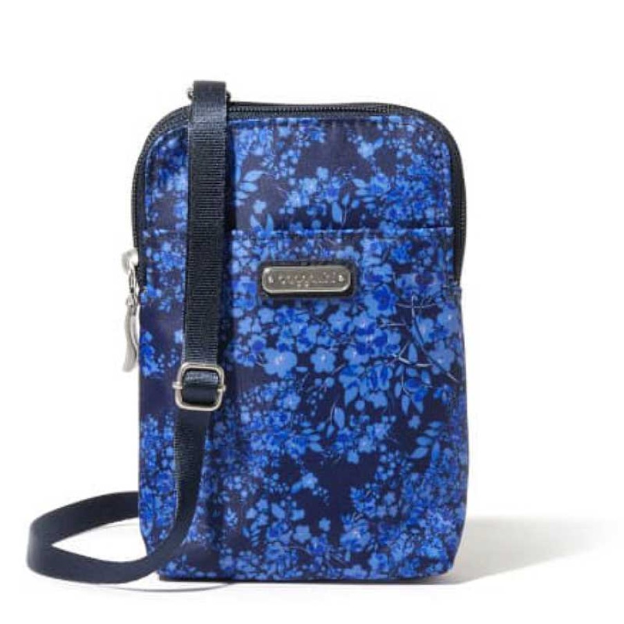 Accessories Baggallini | Baggallini Take Two Rfid Bryant Crossbody Ink Hydrangea