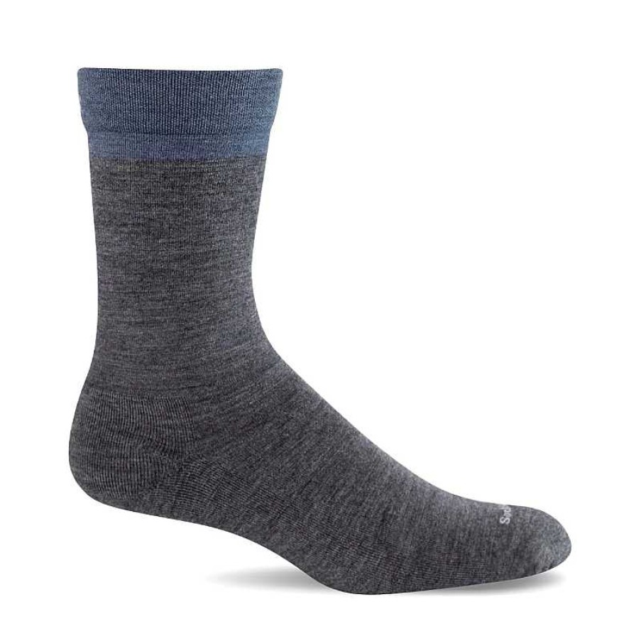 Accessories Sockwell | Men'S Sockwell Free'N Easy Relaxed Fit Socks - Charcoal