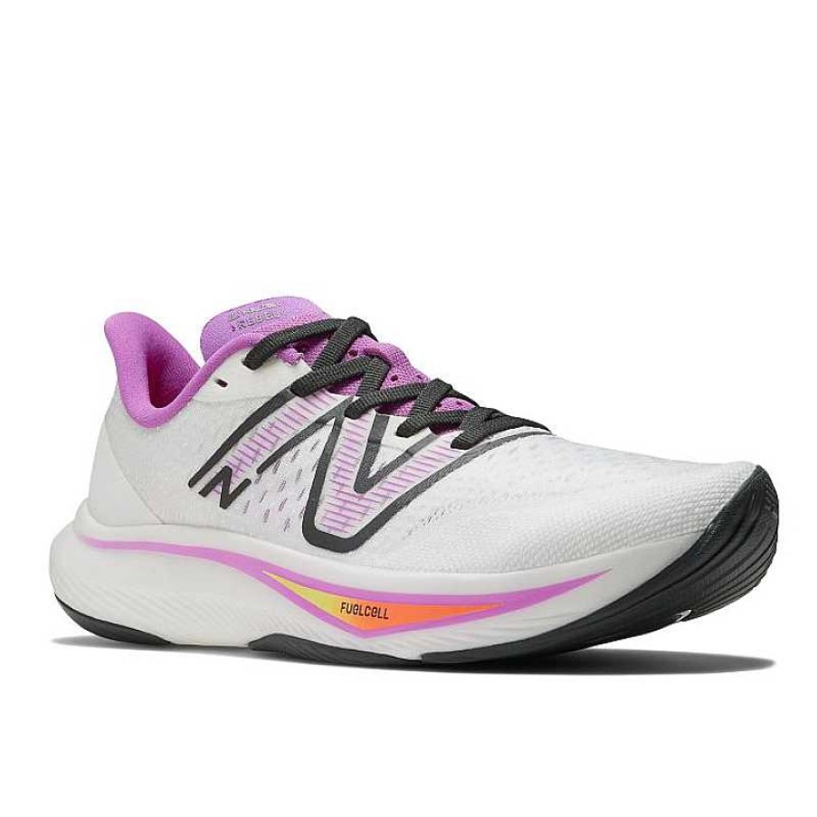 Women New Balance | Women'S New Balance Fuelcell Rebel V3 - White/Cosmic Rose/Blacktop