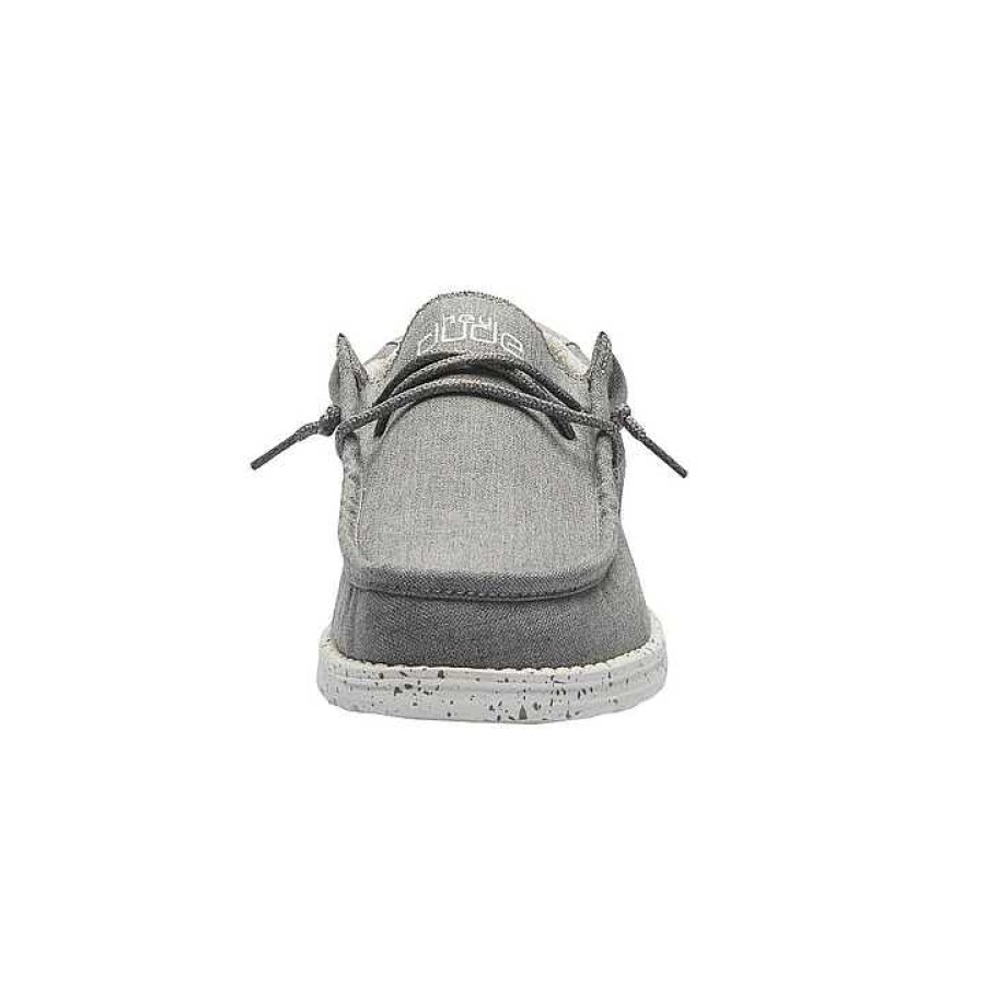 Men Hey Dude | Men'S Hey Dude Wally Chambray - Frost Grey