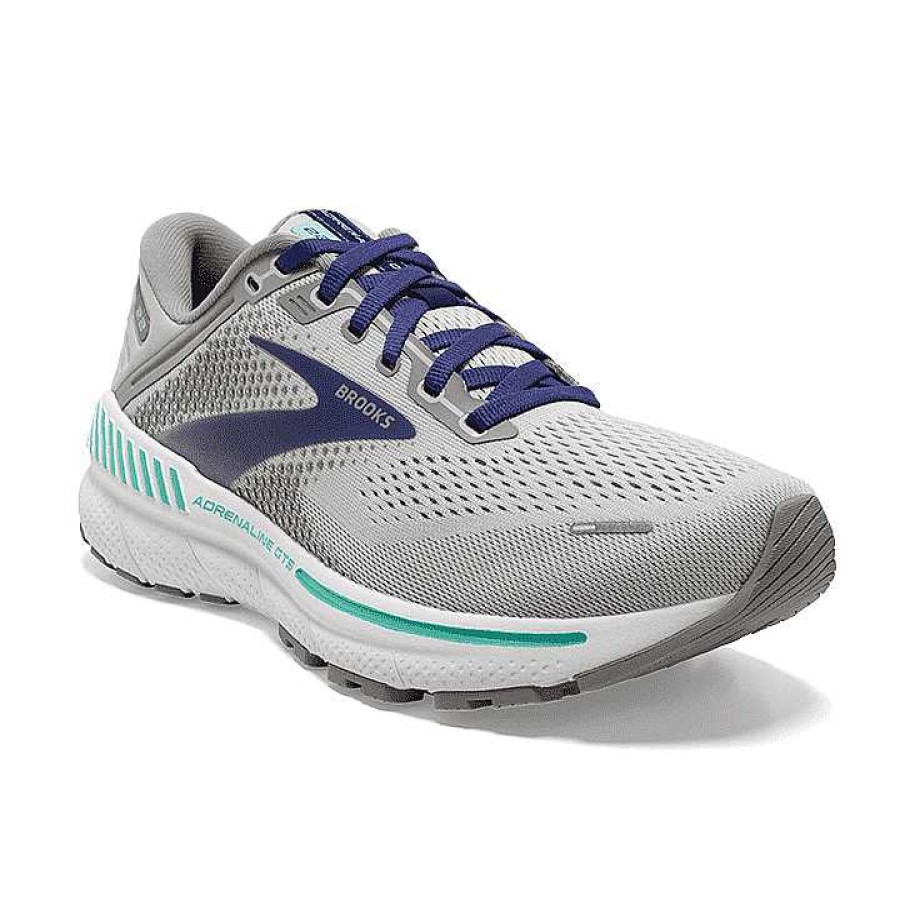 Women Brooks Running | Women'S Brooks Adrenaline Gts 22 - Alloy/Blue/Green (045)